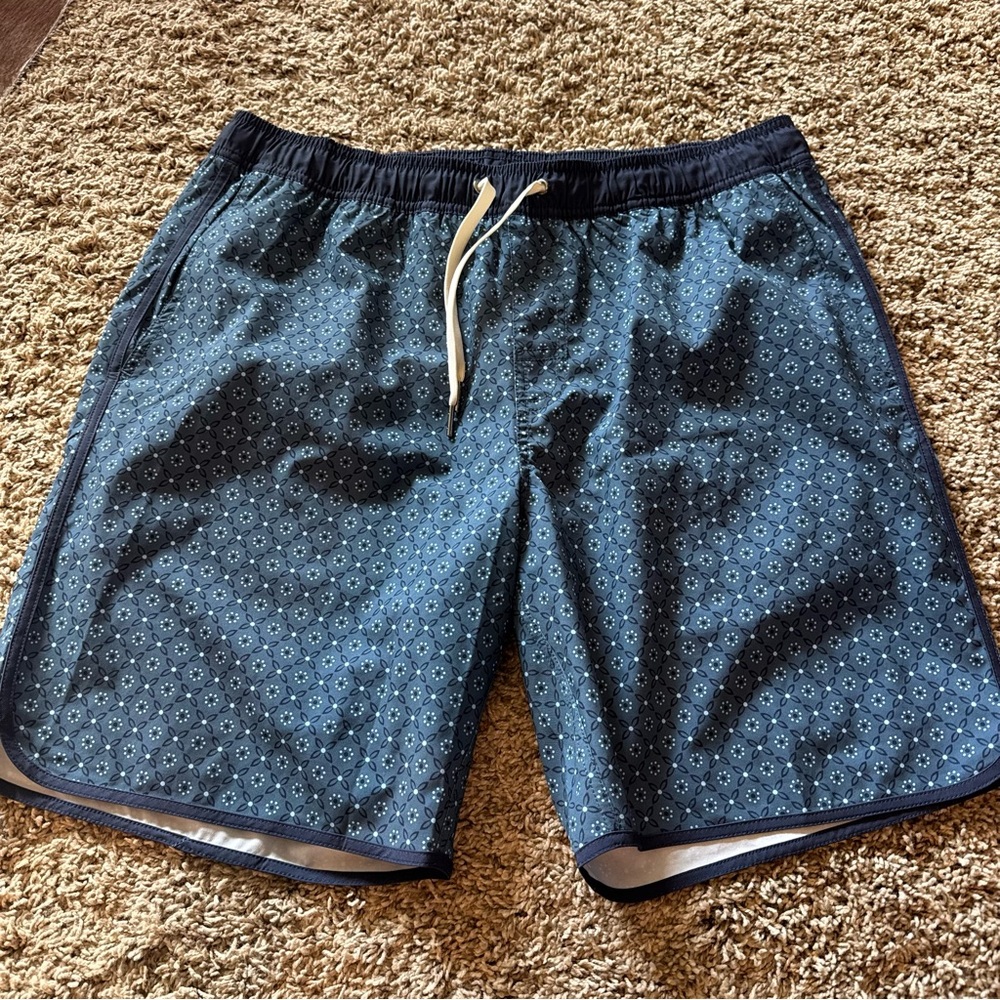 Fair Harbor Blue Patterned Men’s Swim Trunks